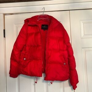 American Eagle Outfitters Red Bomber Jacket